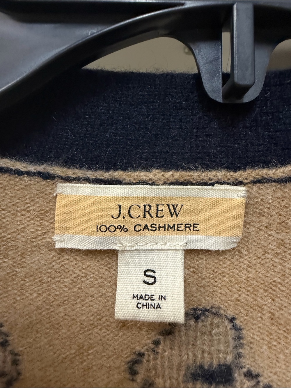 J.Crew Leopard Print V-Neck Cardigan Sweater - Camel/Black - Picture 3 of 9